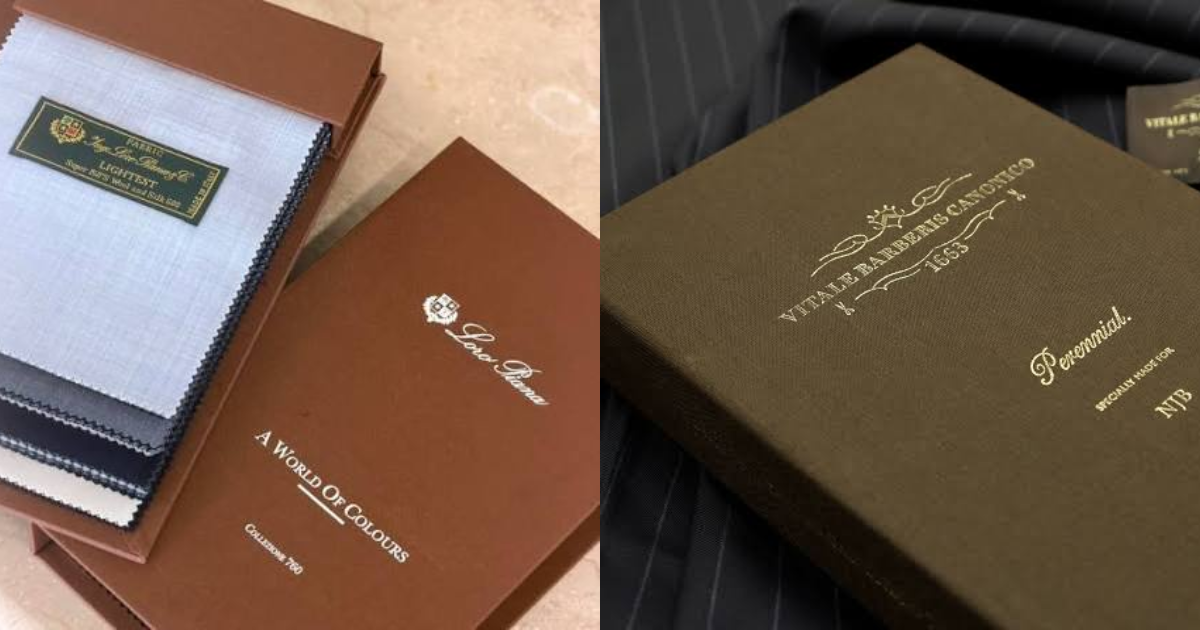 Stofe Vitale Barberis Canonico si Loro Piana pentru costume la comanda Insignum